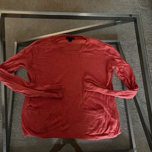 “Just Peach” Long Sleeve Sweater with Pockets